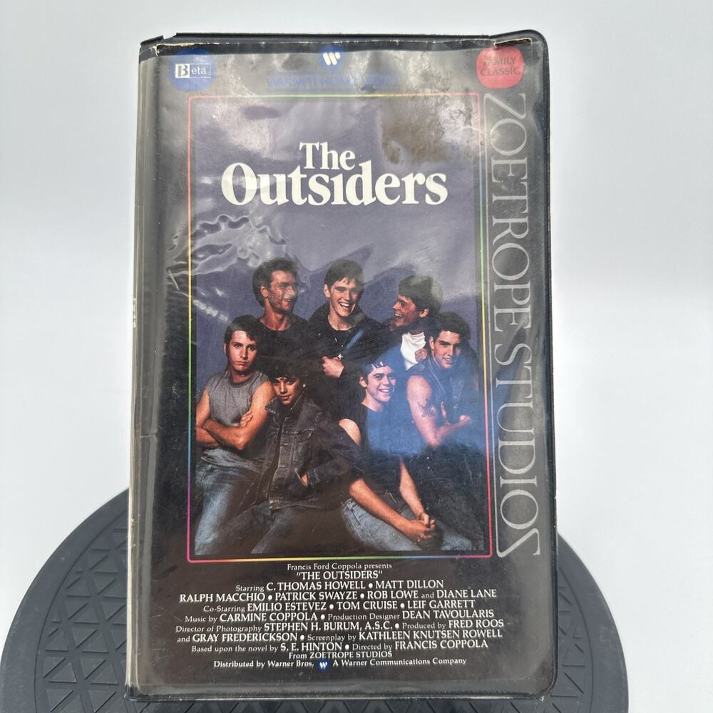 The Outsiders RARE 1983 First Edition Warner Zoetrope Betamax